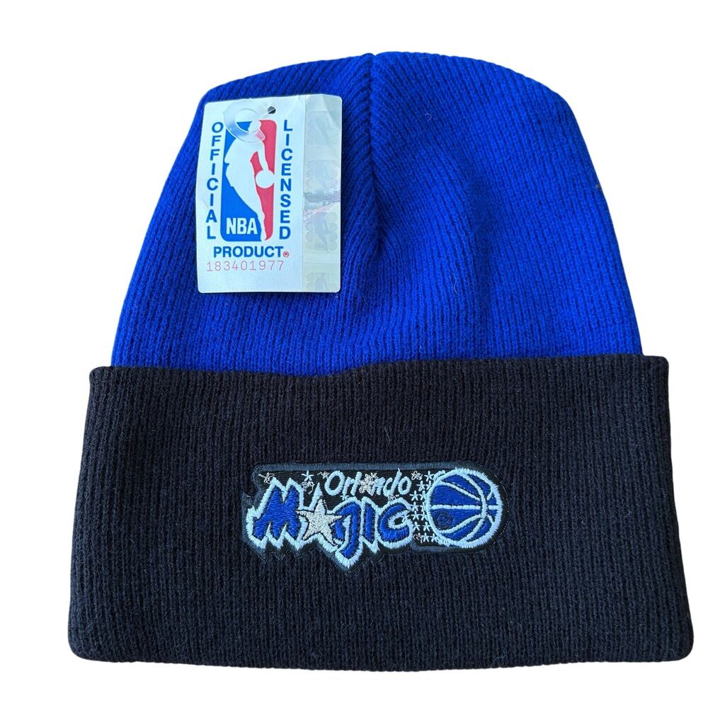 NWT Orlando Magic Youth Beanie Winter Snow Hat Vintage 90's‎ NBA - Made in USA